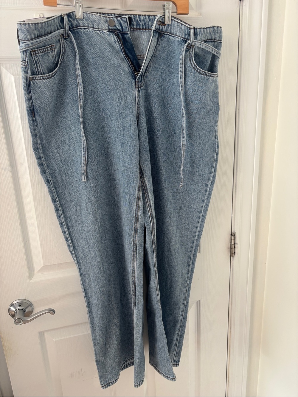 Buffalo David Bitton Bree Wide Leg Jeans Size 14 NWT Light Wash Denim